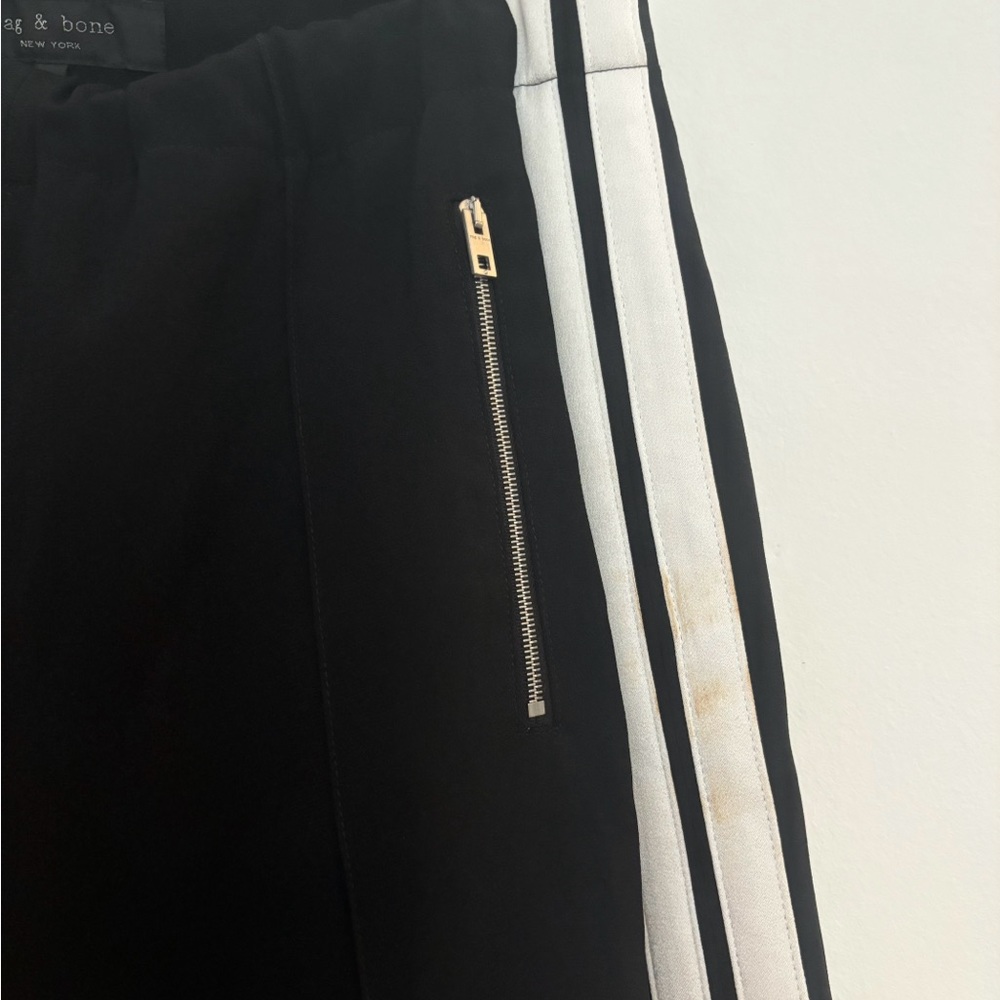 Rag & Bone Striped Zipper Track Pant Size Small - image 5
